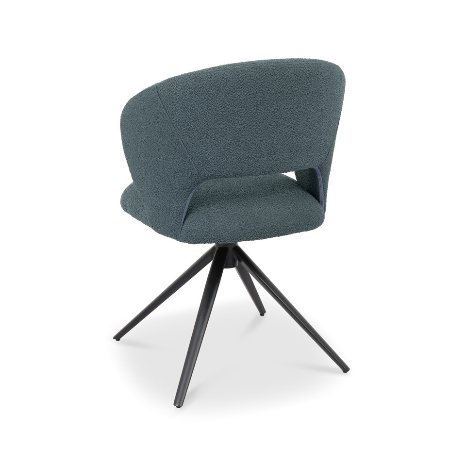 image 1 of Bentley Designs - Stella - Swivel Chair in Blue Boucle Fabric (Single)