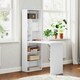 image 2 of HOMCOM Convertible Desk with Whiteboard Multi-function Workstation, White