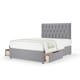 image 1 of Ortho Classic Orthopaedic Silver Plush Velvet 2 Drawer Divan Set And Lona Headboard Super King