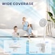 image 5 of HOMCOM Quiet Pedestal Fan with Oscillating, Tilt | White