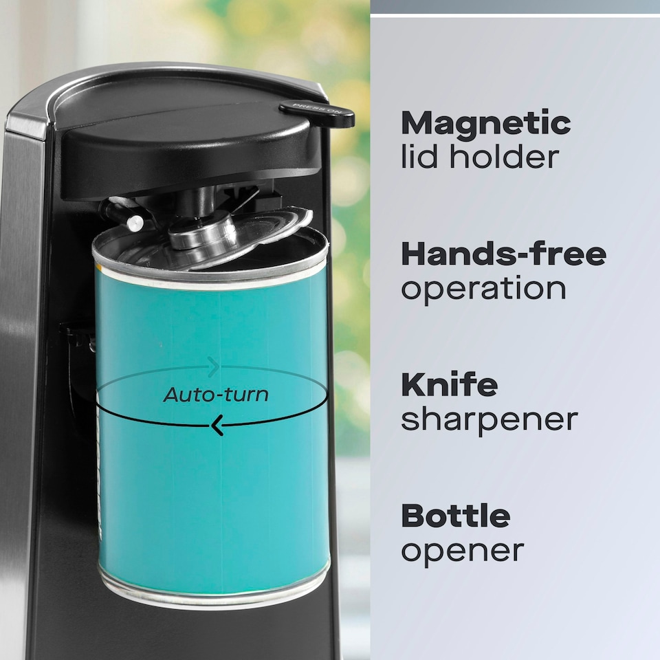 image 1 of Daewoo 3-in-1 Electric Can Opener Bottle Opener & Kitchen Knife Sharpener