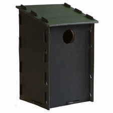 Eco Starling Nest Box - Recycled LDPE Plastic/Wood - L18 x W20 x H35 cm Brown | One Size