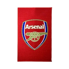 Arsenal FC Official Football Crest Rug - Red/Gold - One Size