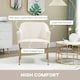 image 4 of HOMCOM Fabric Armchair Accent Chair w/ Metal Legs for Living Room