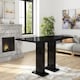 image 2 of Extendable Dining Table Modern Black Gloss Small Extending 4 6 8 Seater Dining Room Pillar Pedestal Leg GIA