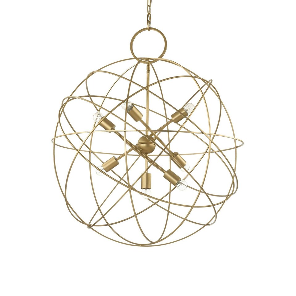 image 1 of Konse 7 Light Spherical Ceiling Pendant Gold