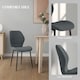 image 5 of HOMCOM Modern Style Kitchen Chairs Set of 4 with Flannel Upholstered
