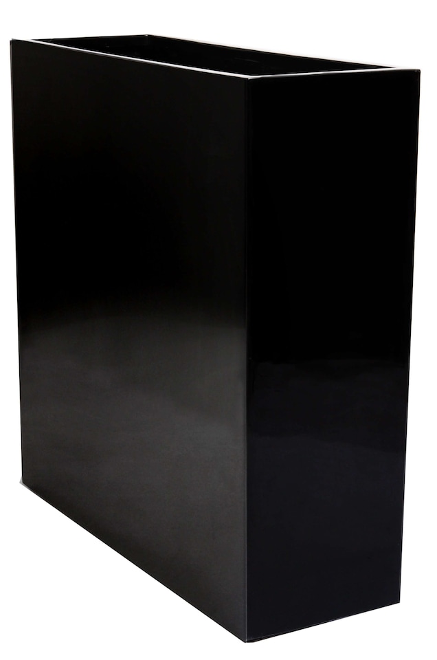 image 1 of Primrose Fibreglass Tall Trough Planter in Matt Black H60 x W90