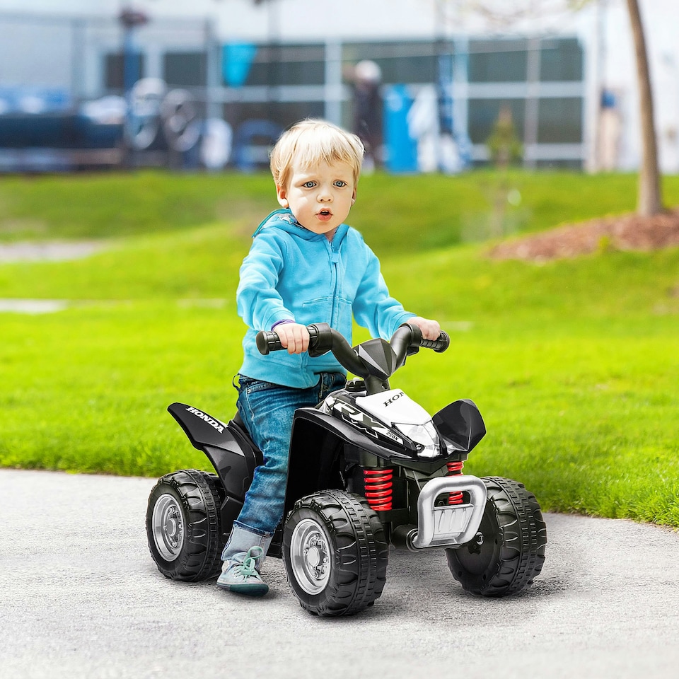 image 1 of AIYAPLAY Honda Licensed Kids Electric Quad Bike 6V ATV for 1.5-3 Years, Black