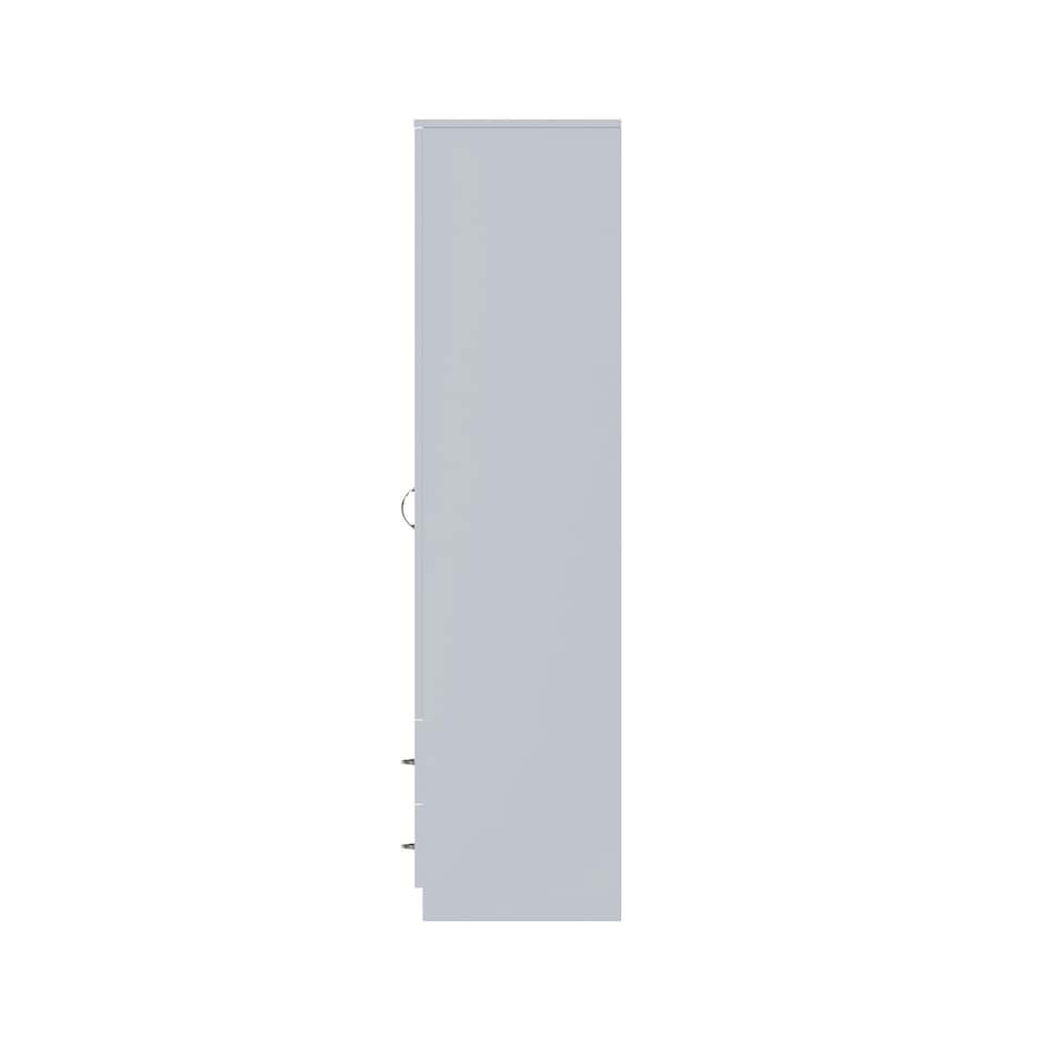 image 1 of FWStyle Chilton Combination Wardrobe 2 Door 2 Drawer - Grey Gloss Front Grey