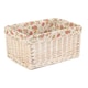 image 6 of Large White Wash Garden Rose Lined Storage Basket | Multi | Garden Rose