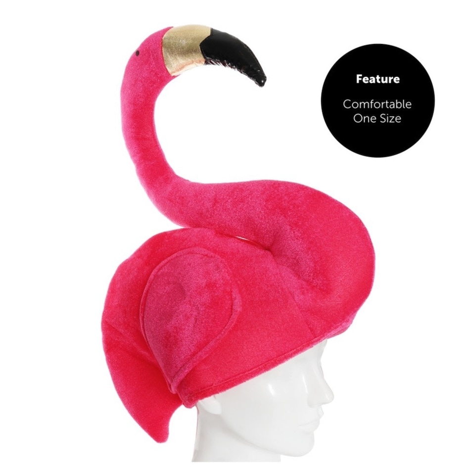 image 1 of Pack of 1 Flamingo Hat Pink | One Size