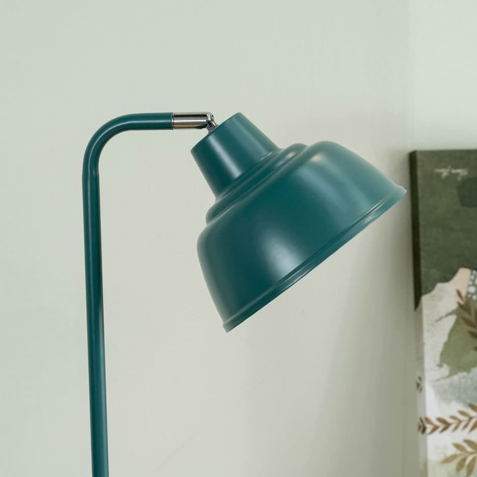image 1 of ValueLights Morris Teal Retro Dome Metal Desk Office Table Lamp Light