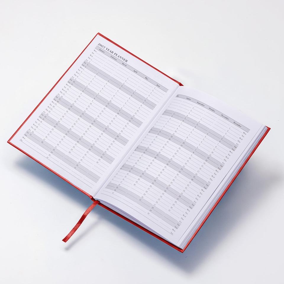 image 1 of evelay 2027 Week to View Diary A4 Red