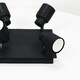 image 3 of ValueLights Benton Black IP44 Square Bathroom Ceiling Light Black