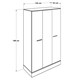 image 9 of Adore Teen White & Oak 3 Door Wardrobe with Shelves White