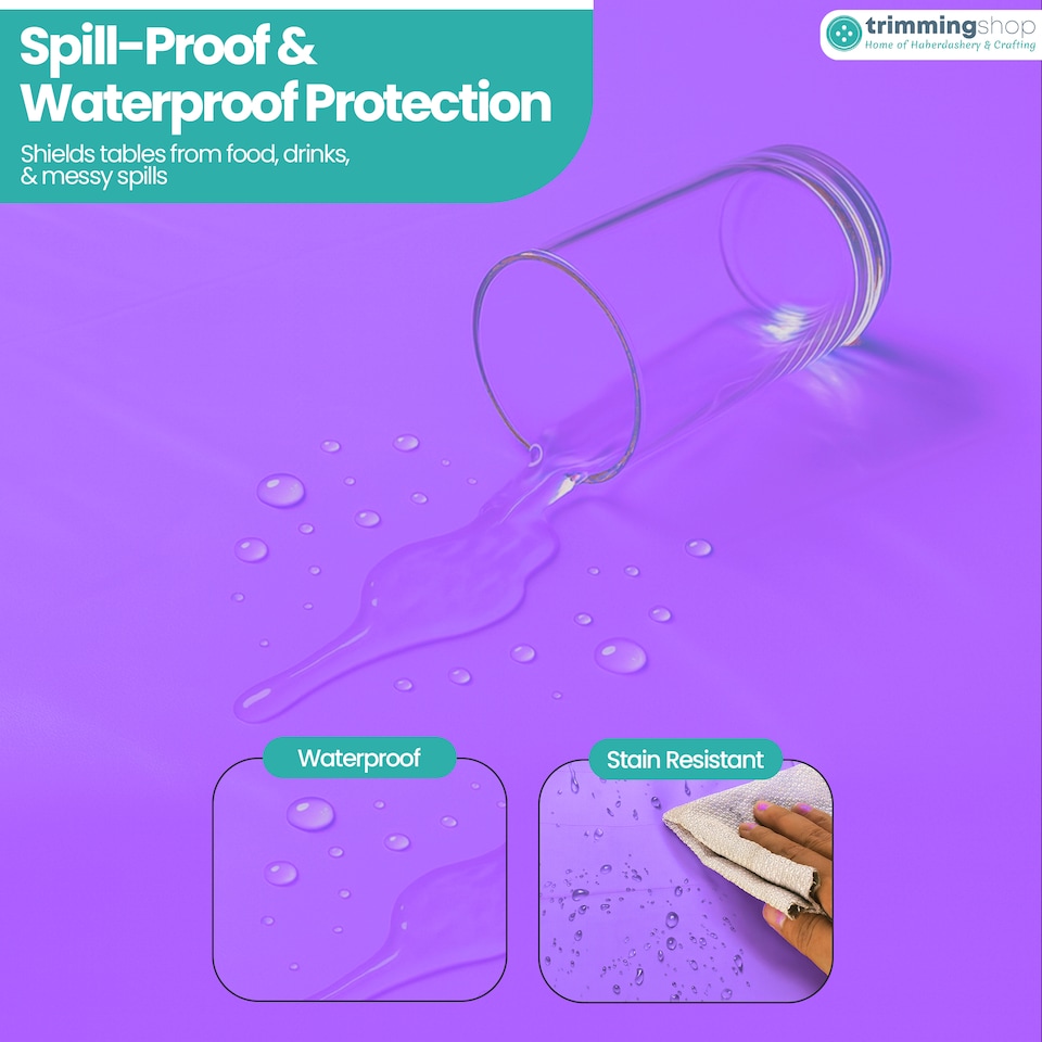 image 1 of Disposable Plastic Table Cover, Table Liner - 54" x 72"
