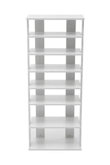 Living and Home Contemporary 7-Tier Shoe Rack | White