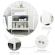 image 8 of kleankin Wooden Bathroom Floor Cabinet with Door Corner Storage Oragnizer White