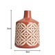 image 4 of BHS Petal Patterned Ceramic Vase, Terracotta Orange | Terracotta