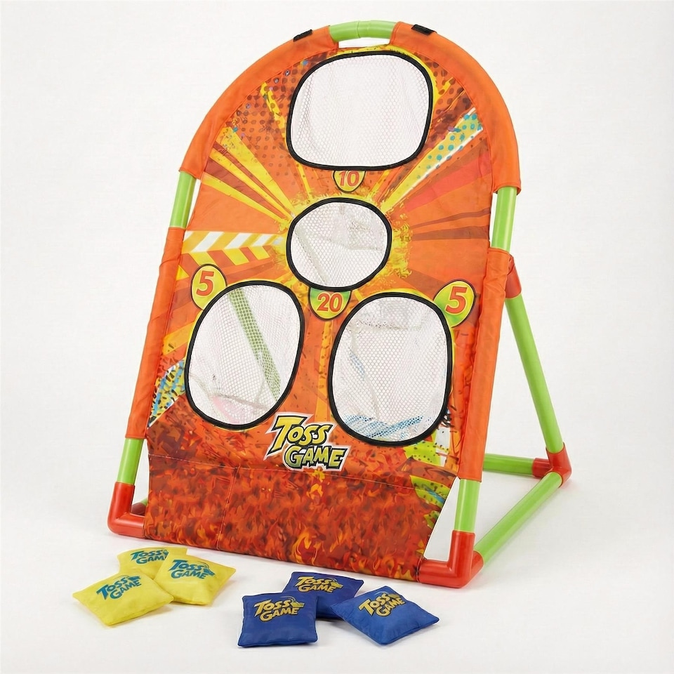 image 1 of The Magic Toy Shop Bean Bag Toss Game Set Indoor Outdoor Cornhole for Kids Adults 6 Bags