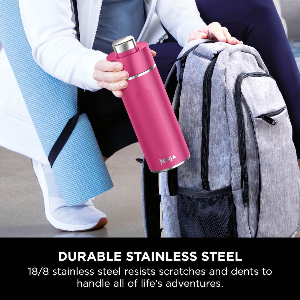 image 1 of Ninja Thirsti 530ml Travel Bottle Hot Pink DW1801EUUKBP