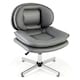 image 1 of COSTWAY Home Office Chair Swivel Desk Chair Height Adjustable Task Vanity Chair-Grey