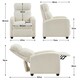 image 3 of Yaheetech  Boucle Recliner Sofa with Pocket Springs N/A | Ivory