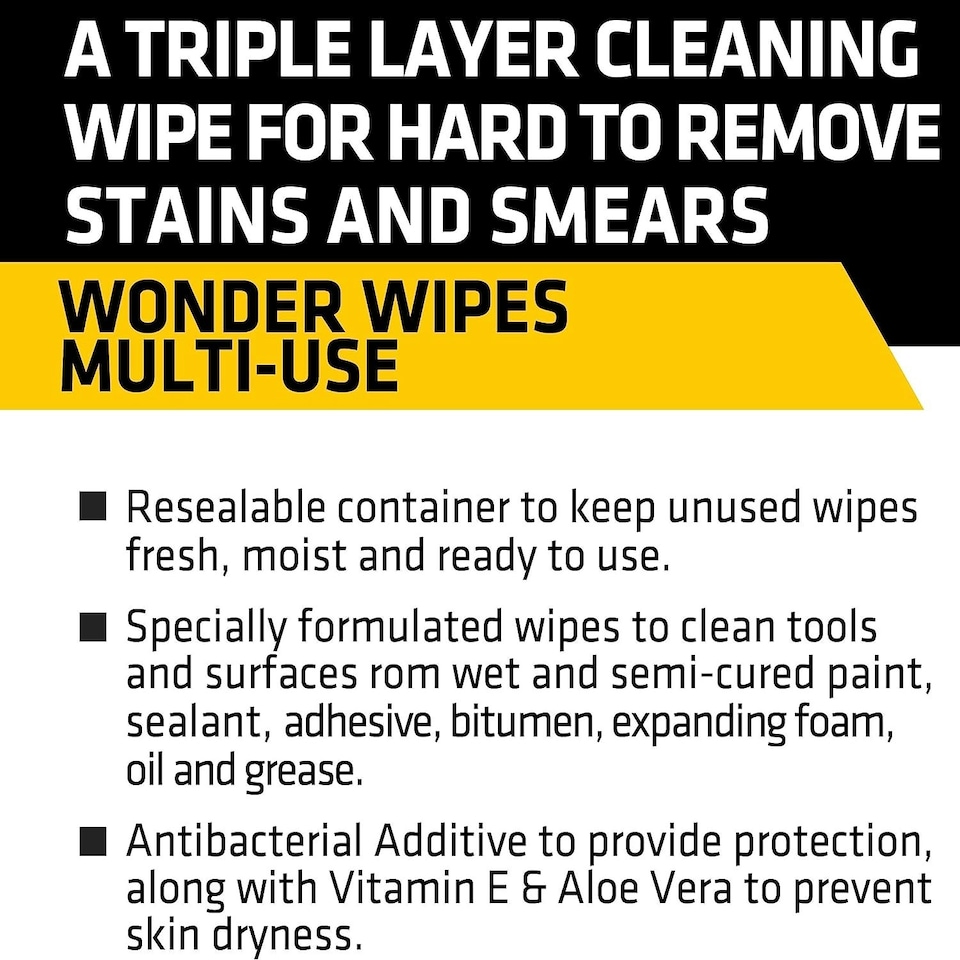image 1 of Everbuild Wonder Wipes Trade Tub Of 100