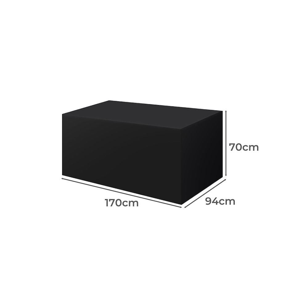 image 1 of Marlow Outdoor Furniture Cover Garden Patio Waterproof Rain UV Protector | Black | 170cm