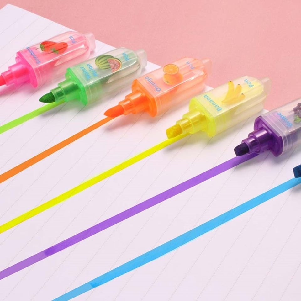 image 1 of Just Stationery Scented Mini Highlighter (Pack of 6)