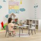 image 2 of ZONEKIZ Kids Table and Chairs, Childrens Desk with 2 Chairs, Pink 