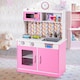 image 3 of COSTWAY Wooden Kids Play Kitchen Children Role Play Pretend Set