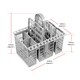 image 3 of SPARES2GO Cutlery Cage Basket compatible with Kenwood Dishwasher (Grey, Removable Handle, 225mm)
