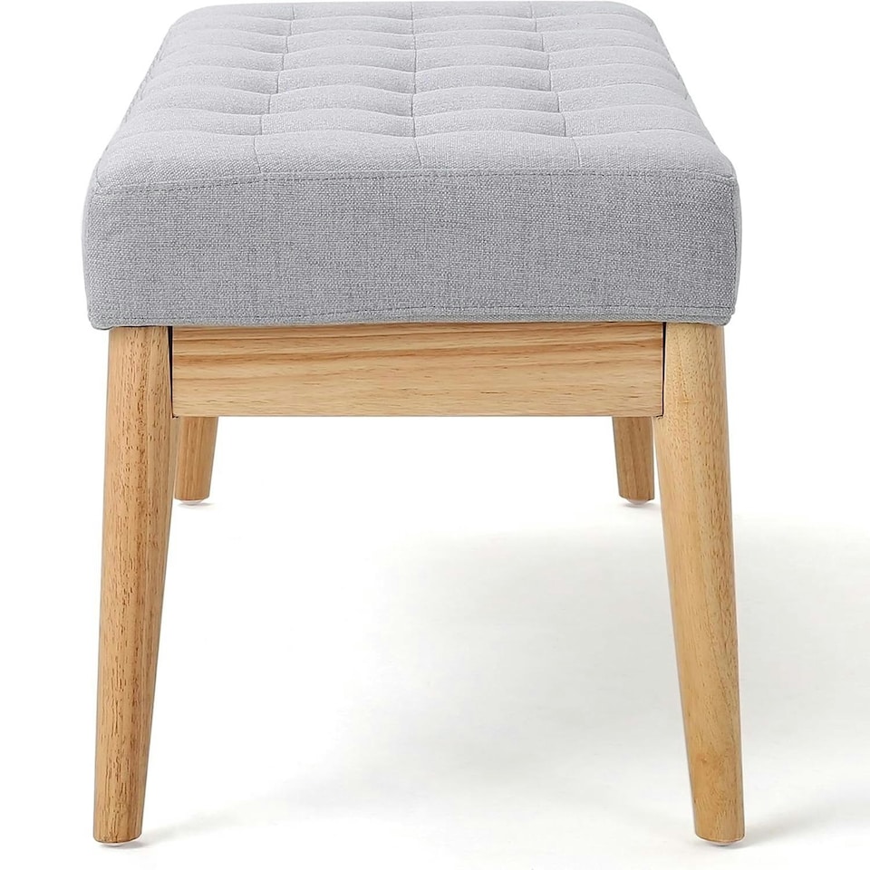 image 1 of Grey Bench Wooden Frame Grey