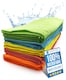 image 6 of Microfibre Cloth Cleaning Cloths Super Absorbent Mixed Colour 40cm x 40cm - Pack of 40