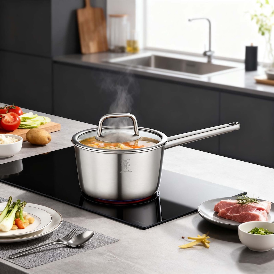 image 1 of HomeKing JadeBamboo Vik 18cm Saucepan