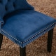 image 9 of Romsey Set of 4 Modern Velvet Dining Chairs with Solid Oak Legs