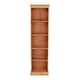 image 4 of Corona 5-Shelf Tall Narrow Bookcase - Premium Wax Top with Solid Pine Construction and Practical Shelving | Brown | Antique Waxed Pine | One Size | 1