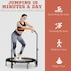 image 6 of HOMCOM 40" Foldable Mini Fitness Trampoline w/ Foam Handle, Orange