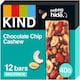image 1 of KIND Bars, High Fibre, Gluten Free Snack Bars, Chocolate Chip Cashew, No Artificial Colours, Flavours or Preservatives 12 x 40g