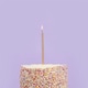 image 2 of Metallic Gold Skinny Birthday Candles with Holders - Pack of 12