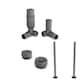 image 1 of Talus Bold - Natural Pewter Thermostatic Radiator Valve & Installation Kit Corner 15mm