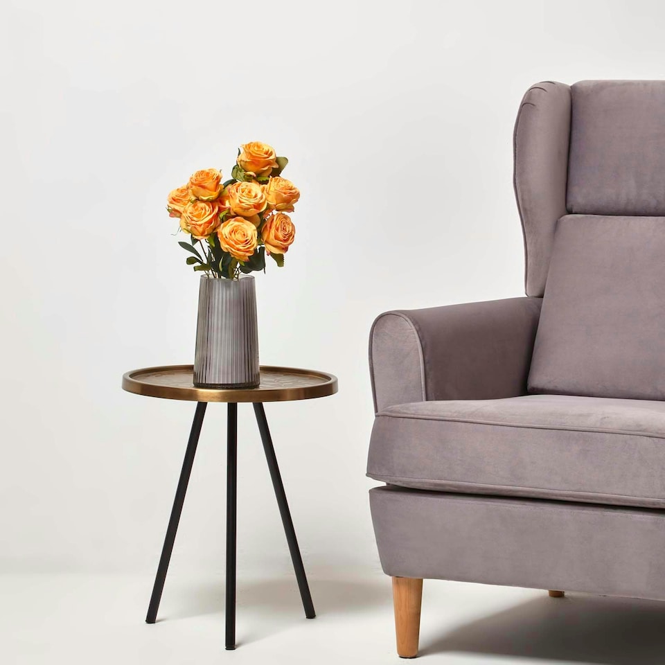 image 1 of Homescapes Artificial Bouquet of Yellow Roses