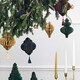 image 4 of Bottle Green Honeycomb Icicle Hanging Paper Bauble Decoration 15cm