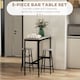 image 4 of HOMCOM 3 Piece Bar Table Set with 2 Stools, Industrial Bar Table and Stool Set, Dining Table and Chair Set for Small Space, Grey