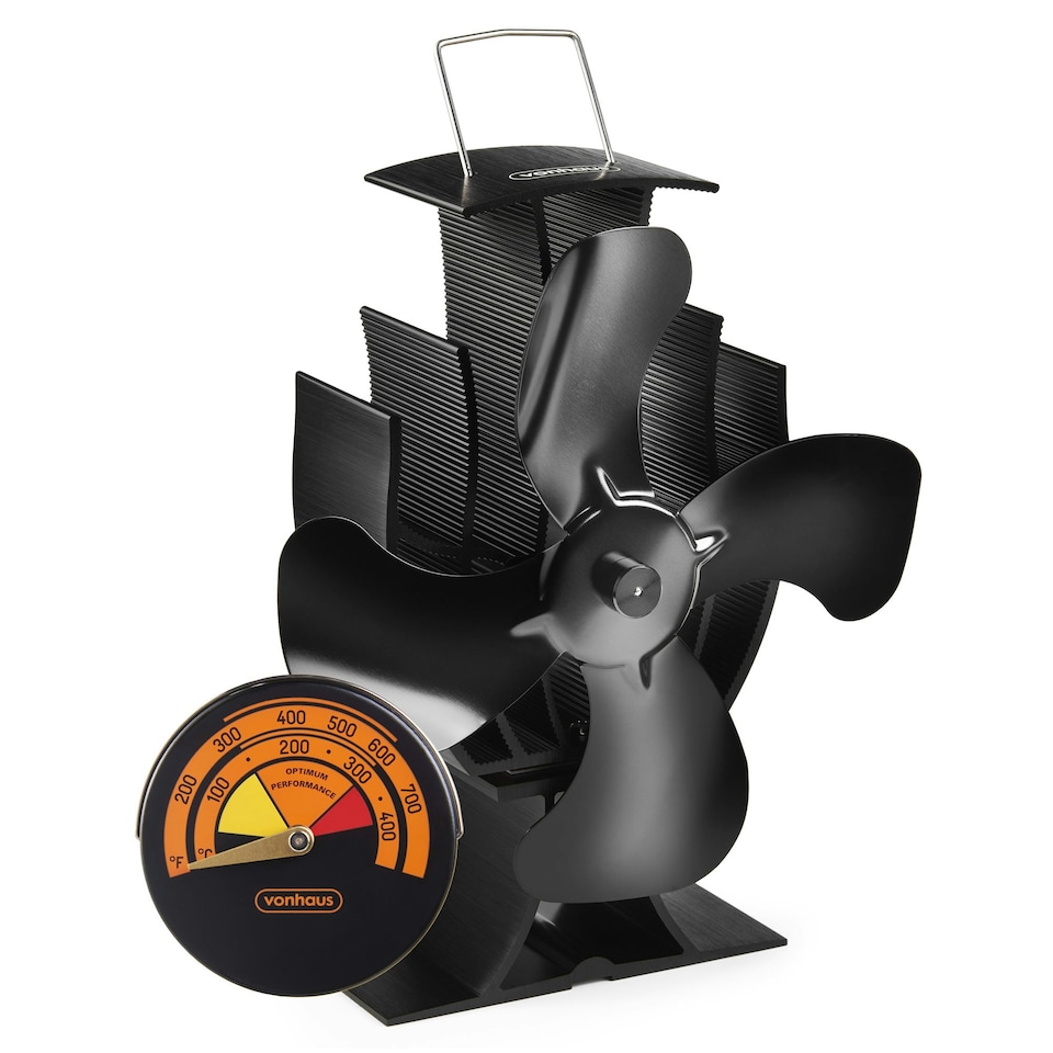 image 1 of VonHaus Stove Fan with 4 Blades for Log Burners & Fireplaces