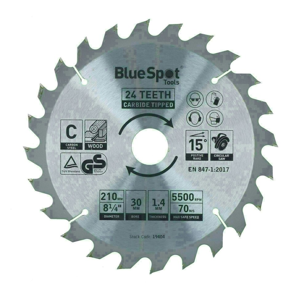 image 1 of Circular Saw Blade 210mm x 30mm 24 40 48 teeth TCT Cutting Disc Wood 3pc