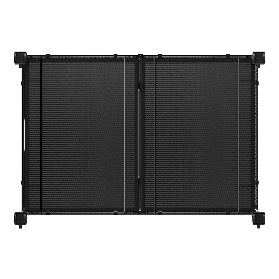 image 1 of Living and Home Under Bed Steel Storage Organizer Basket with Wheels | Black