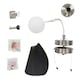 image 2 of ValueLights Silver Chrome And Wood 30" Modern 6 Blade Ceiling Fan With Flush Light